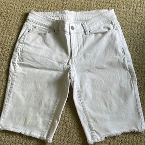 White Ann Taylor Bermuda Shorts